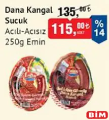 EMİN DANA KANGAL SUCUK ACILI-ACISIZ 200 G